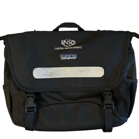 Patagonia Half Mass Bag Messenger Laptop Briefcase Black Nylon Business Travel - Picture 2 of 15